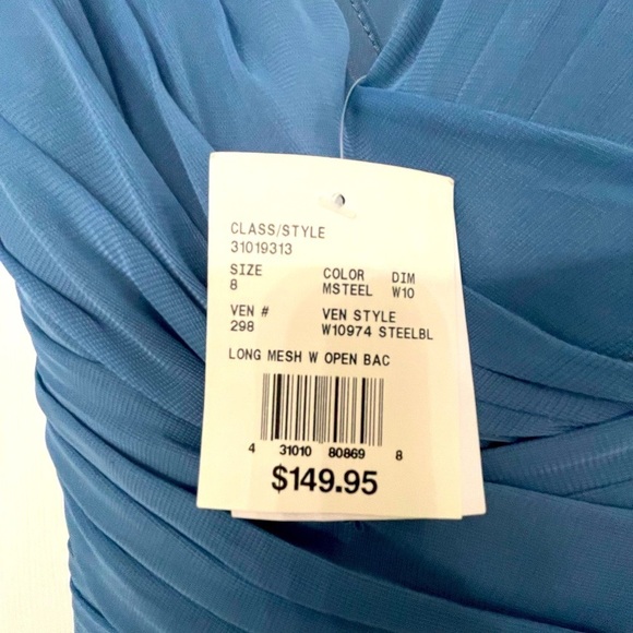 NWT David’s Bridal Lovely Blue Dress / gown Size 8 - Picture 5 of 8